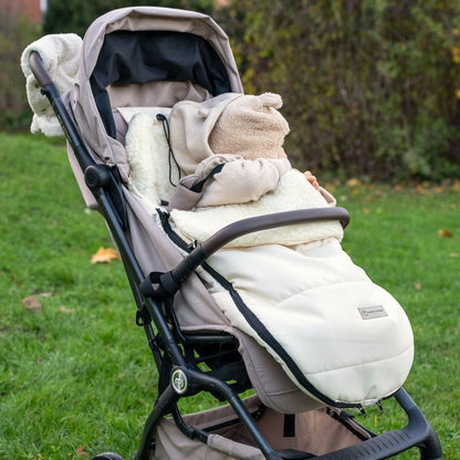 Winterfußsack wasserabweisend Innenfutter aus Merinowolle - Kinderwagen