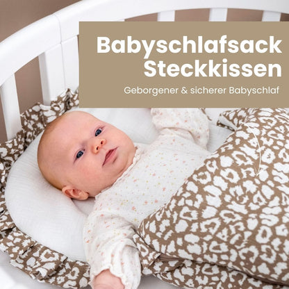 Babyschlafsack Dreamy Musselin Leopard – Ganzjahresschlafsack
