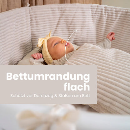 Bettumrandung Cord – Moderne & kuschelige Umrandung für Babybett & Beistellbett