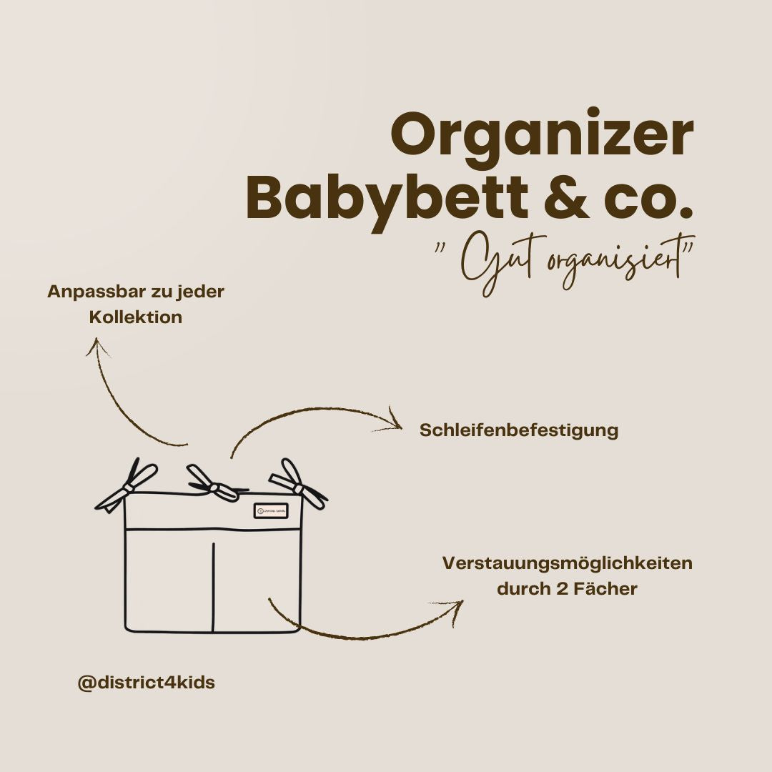 Babybett Organizer Cord - Aufbewahrung fürs Babyzimmer