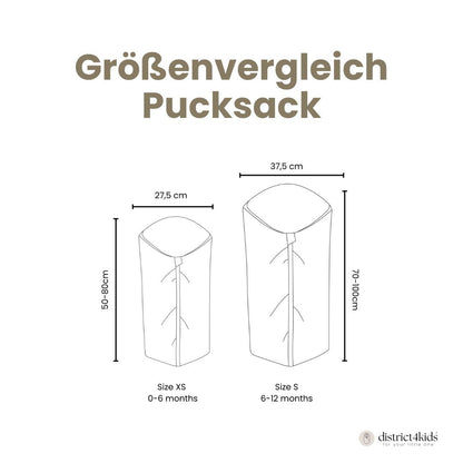 Pucksack Baumwolle kariert mitwachsend - Ganzjahresschlafsack & Einschlafhilfe