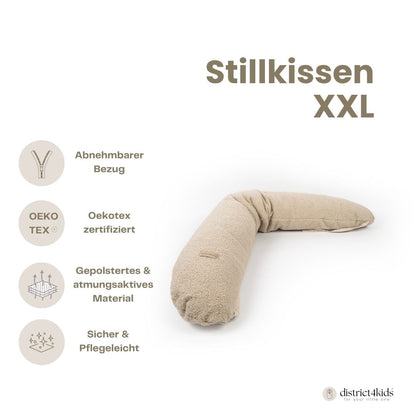 Stillkissen & Schwangerschaftskissen Bouclé Teddy XXL – ergonomisch, weich & vielseitig