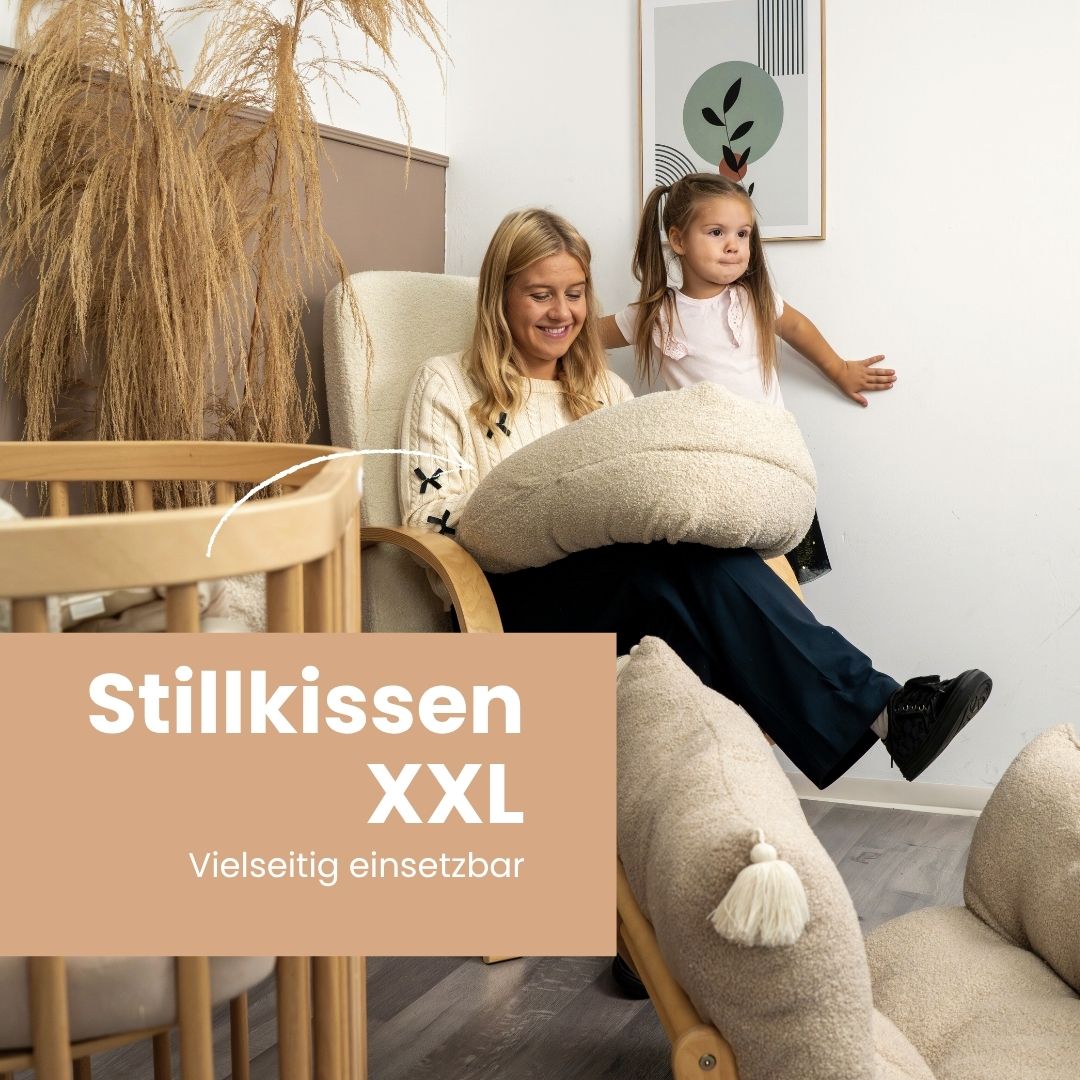 Stillkissen & Schwangerschaftskissen Bouclé Teddy XXL – ergonomisch, weich & vielseitig