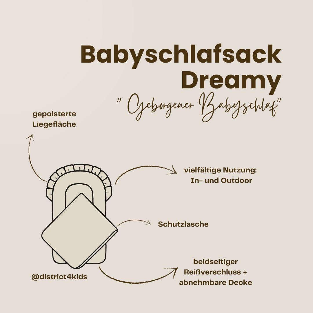 Babyschlafsack Dreamy Bio-Baumwolle - nachhaltiger Ganzjahresschlafsack