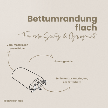 Bettumrandung Cord – Moderne & kuschelige Umrandung für Babybett & Beistellbett