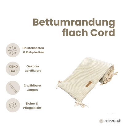 Bettumrandung Cord – Moderne & kuschelige Umrandung für Babybett & Beistellbett