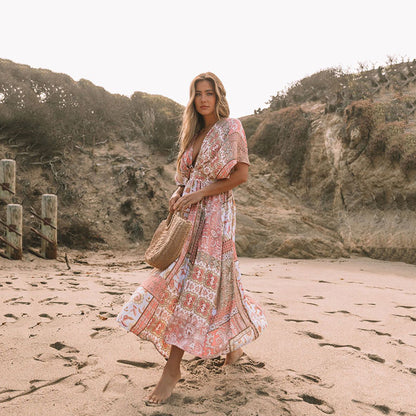 Strandkleid mit Blumen
