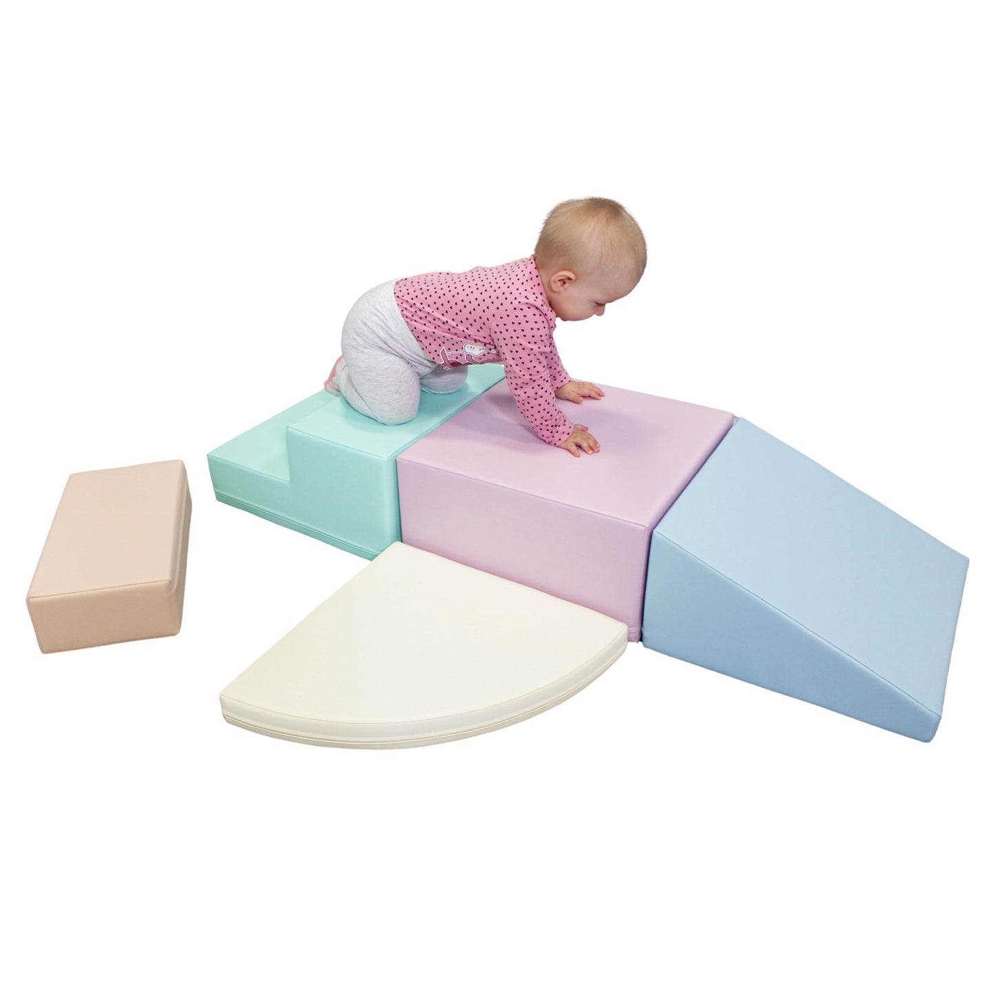 IGLU - 5-teiliges Softplay Bausteinset | Helles Pastell Eckkletterer