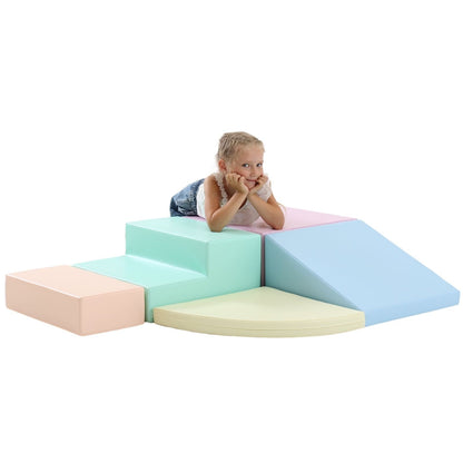 IGLU - 5-teiliges Softplay Bausteinset | Helles Pastell Eckkletterer