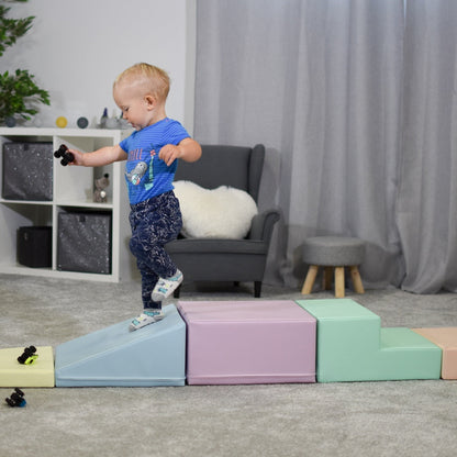 IGLU - 5-teiliges Softplay Bausteinset | Helles Pastell Eckkletterer