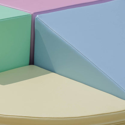 IGLU - 5-teiliges Softplay Bausteinset | Helles Pastell Eckkletterer