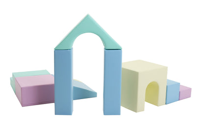 IGLU - 10-teiliges Softplay Bausteinset | Helles Pastell Kreativität