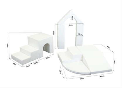 IGLU - 10-teiliges Softplay Bausteinset | Weiß Kreativität