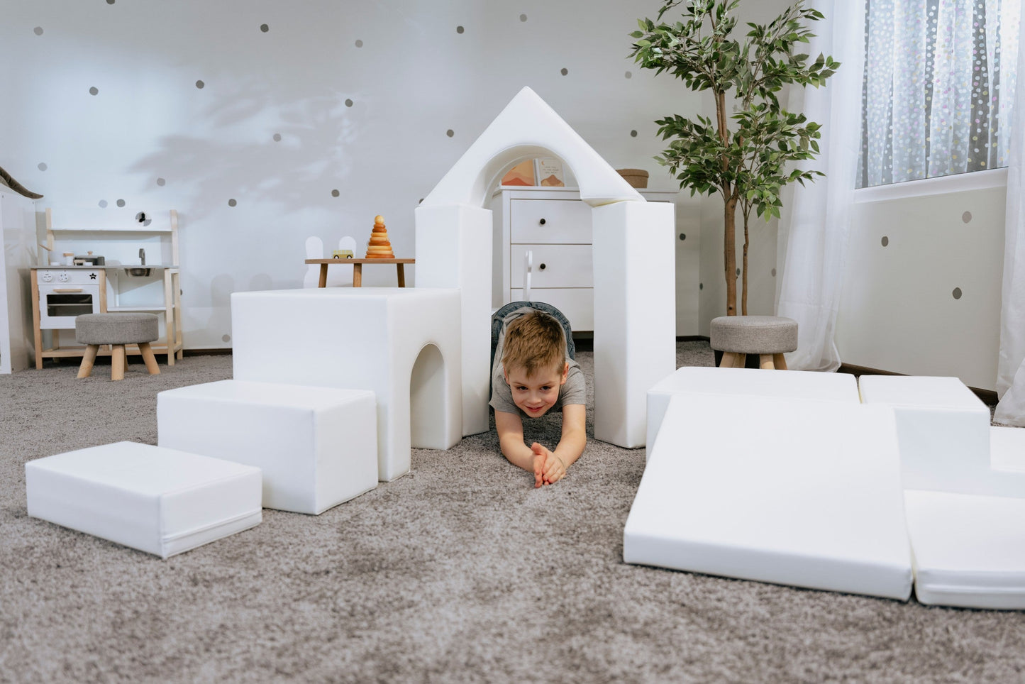 IGLU - 10-teiliges Softplay Bausteinset | Weiß Kreativität