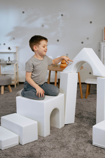 IGLU - 10-teiliges Softplay Bausteinset | Weiß Kreativität