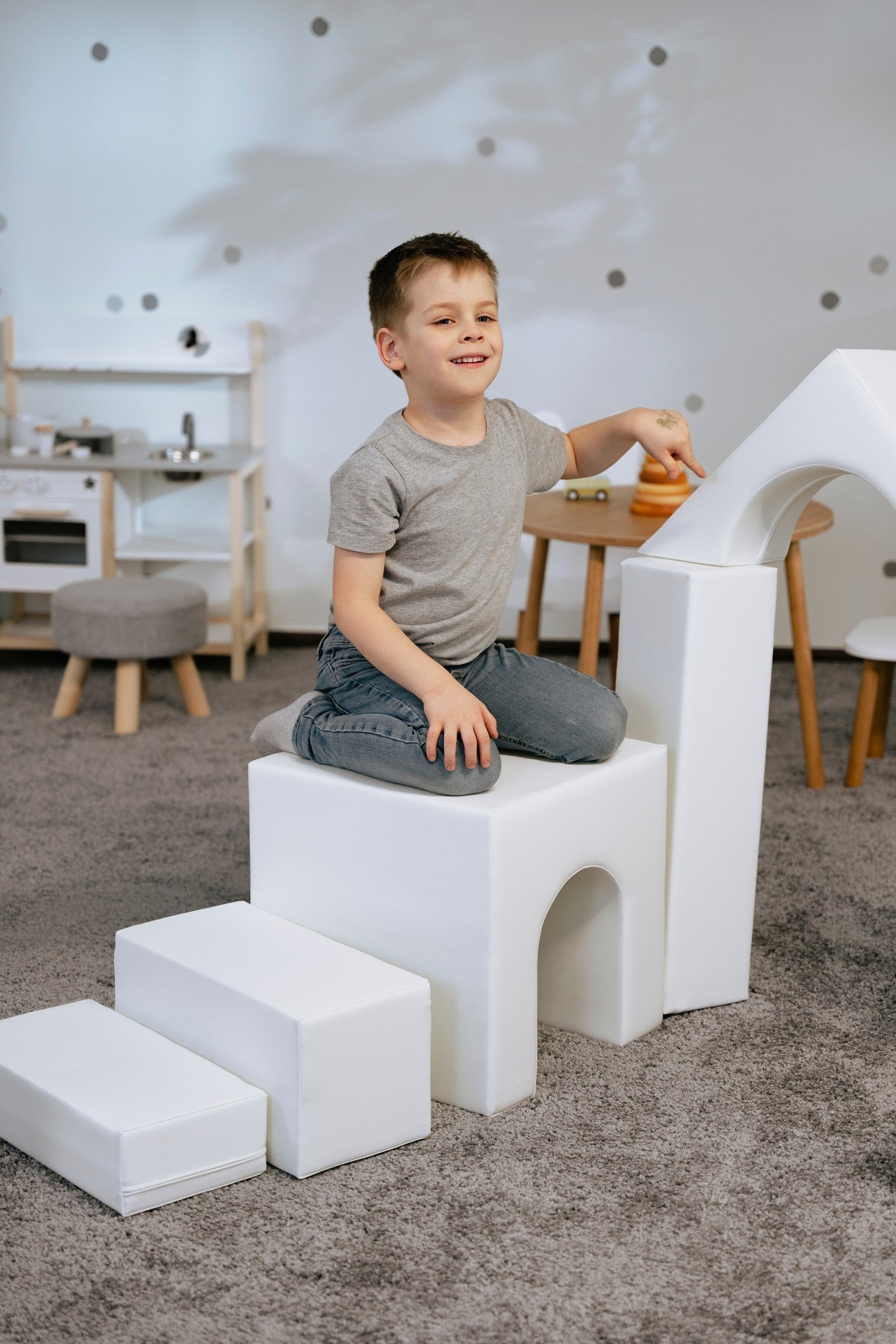 IGLU - 10-teiliges Softplay Bausteinset | Weiß Kreativität