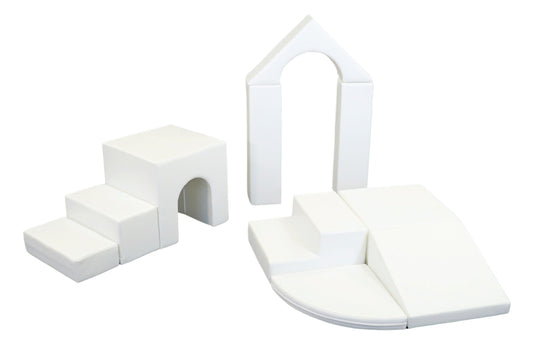 IGLU - 10-teiliges Softplay Bausteinset | Weiß Kreativität