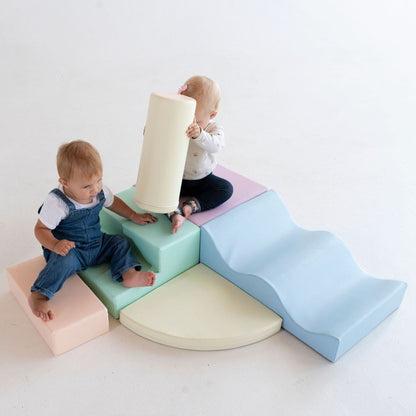 IGLU - 6-teiliges Softplay Bausteinset | Helles Pastell Explorer