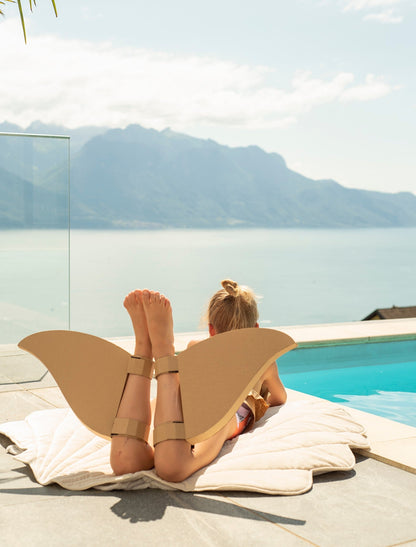 Moi Mili – Spielmatte Muschel aus Bio-Baumwolle & Samt | Beige