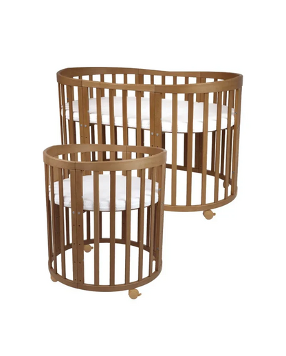 Babybett 7-in-1 – Ein Bett für viele Jahre - mitwachsend | Ovale Form