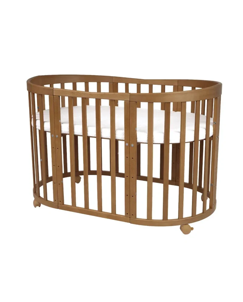 Babybett 7-in-1 – Ein Bett für viele Jahre - mitwachsend | Ovale Form