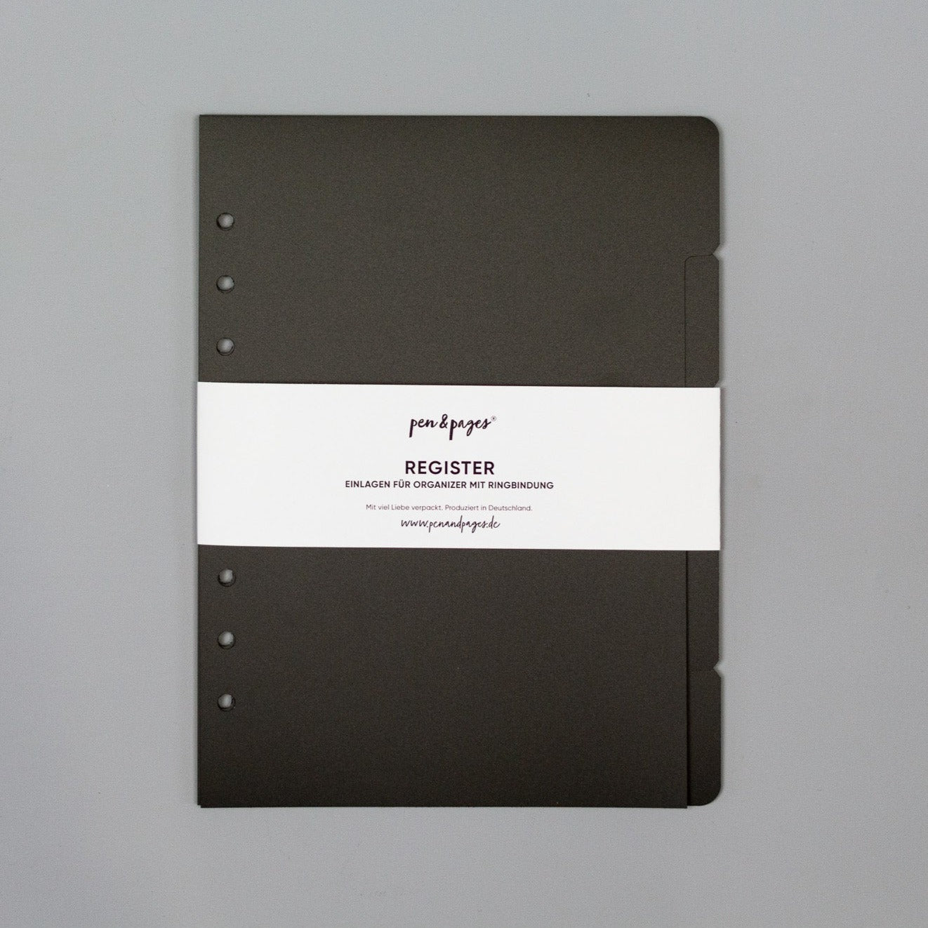Register für Ringplaner - Tabs oben - "schwarz & transparent" - Din A5 & Personal