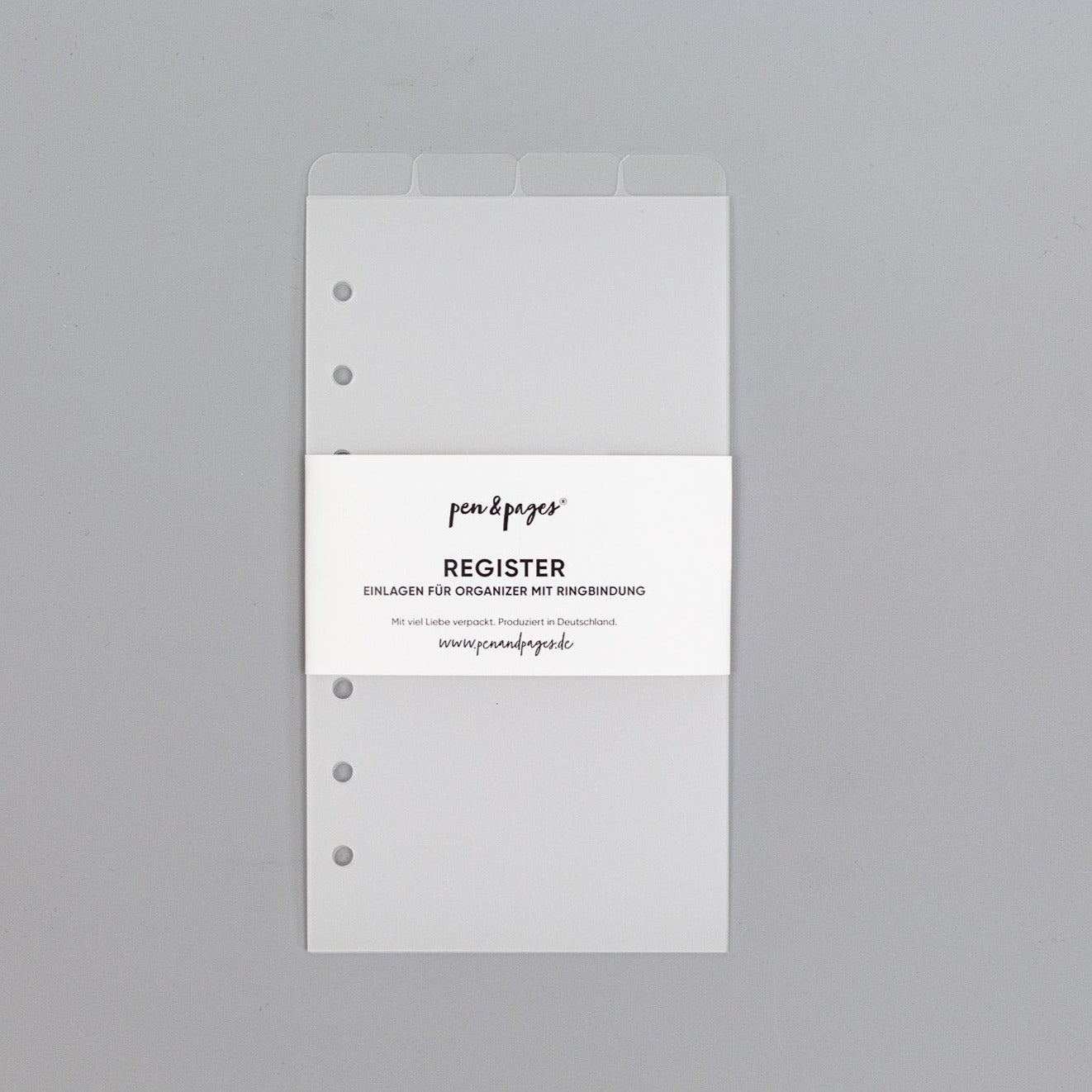 Register für Ringplaner - Tabs oben - "schwarz & transparent" - Din A5 & Personal