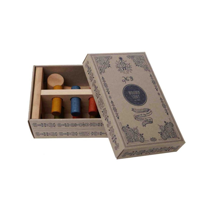 Wooden Story – Klopfbank aus Holz | Bunt