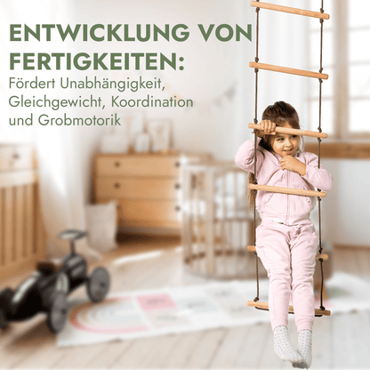 Set aus drei Schaukeln: Scheibe + Ringe + Strickleiter