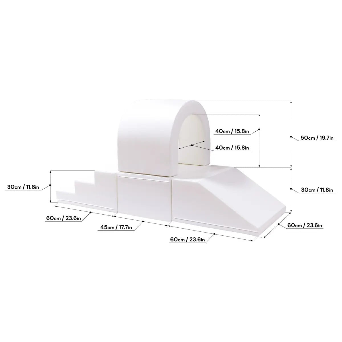 IGLU – Softplay Tunnel-Set | Weiß