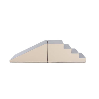 IGLU – Softplay Kletter-Set Treppe & Rutsche | Beige & Grau