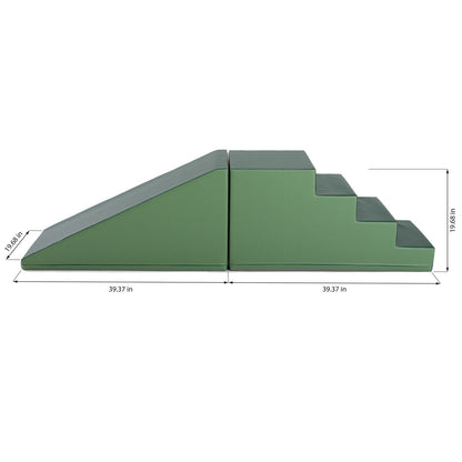 IGLU – Softplay Kletter-Set Treppe & Rutsche | Grün