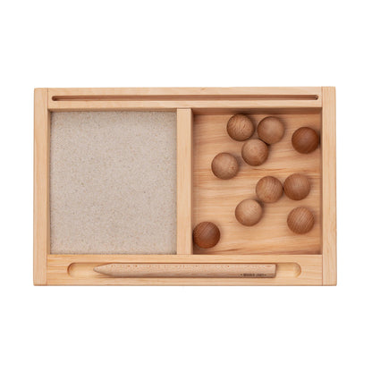 Wooden Story – Montessori Sand Schreibtablett Klein | Natur